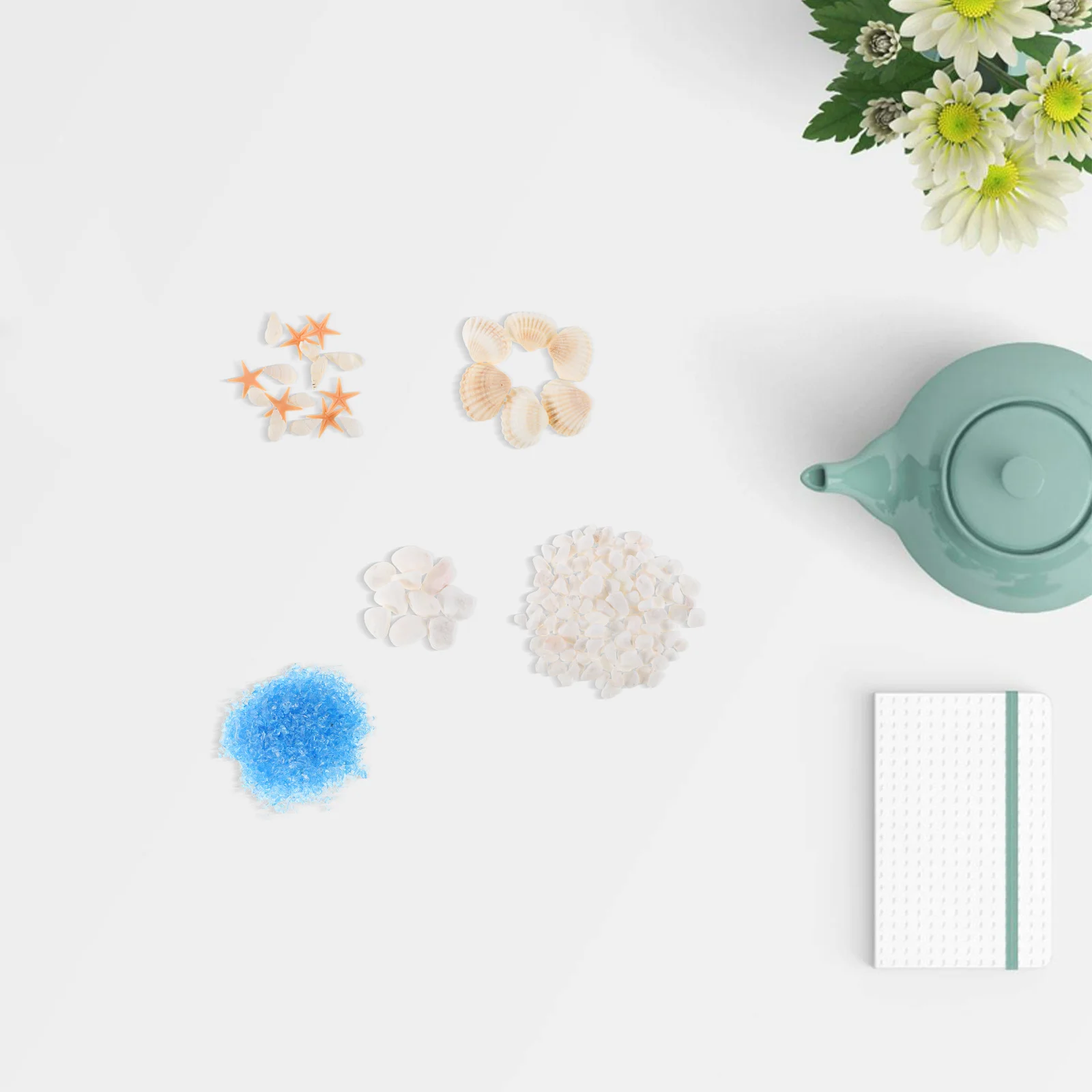 

1Set Beach Themed DIY Kit Includes Shells Sand Conch for Home Decor Craft Making Creative Resin Art Sand DIY