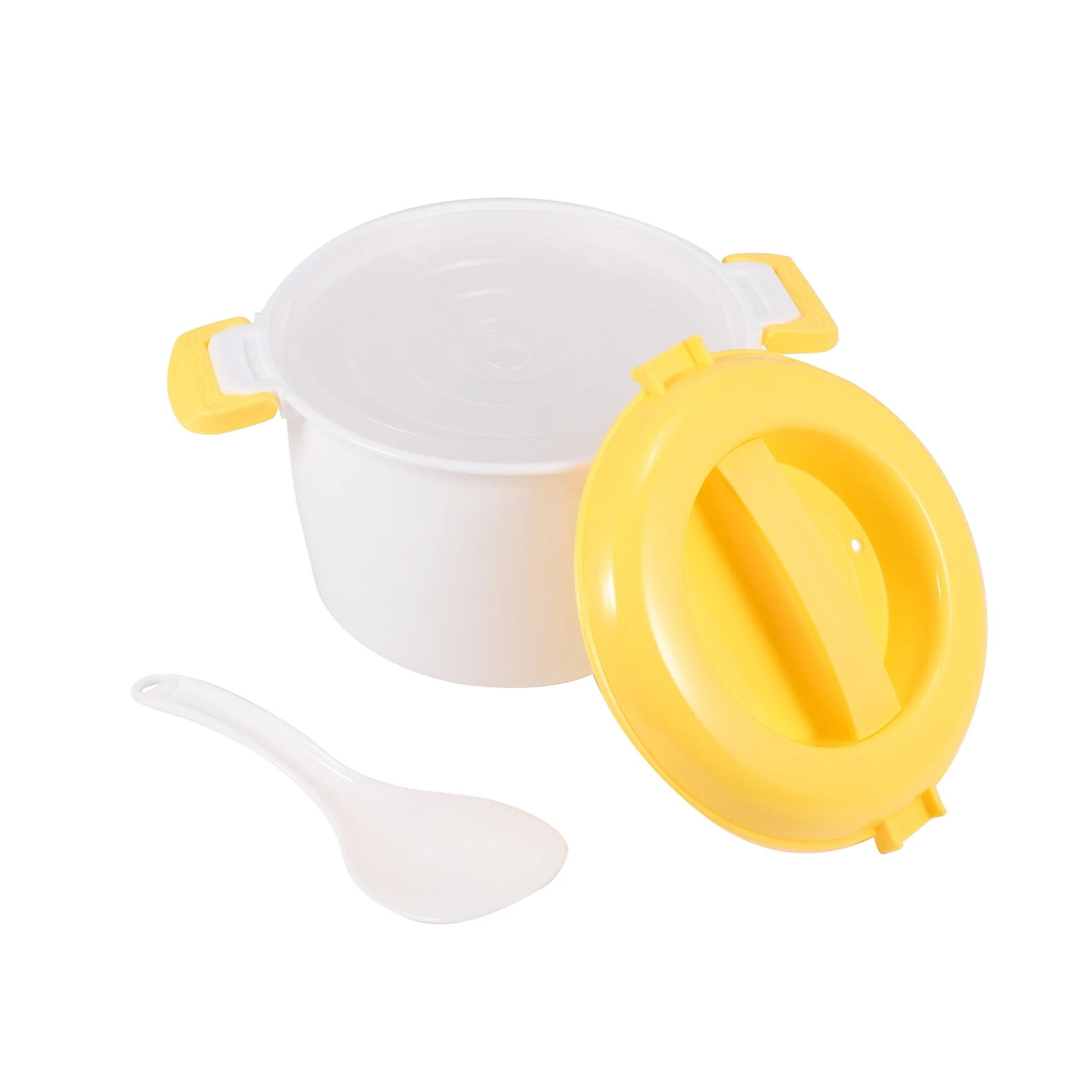 Portable Microwave Oven Rice Cooker Multifunctional Steamer 2000Ml Insulation Lunch Box Steaming Utensils for Microwave