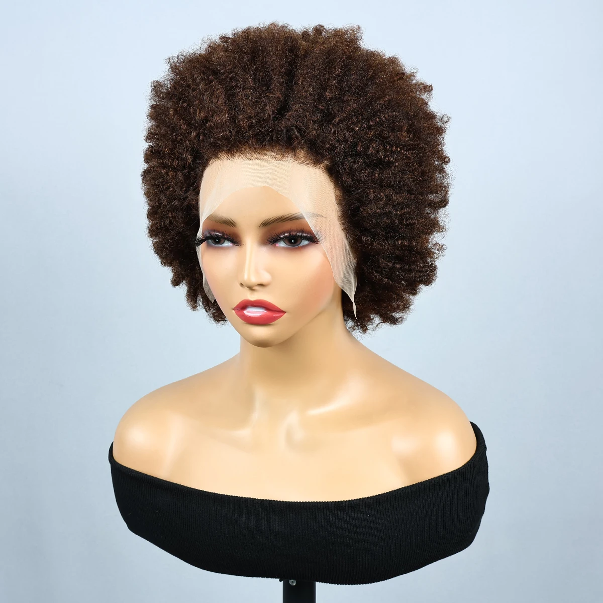 ملكة جمال رولا الأفرو غريب مجعد الباروكات البرازيلي براون 13x4 الدانتيل الجبهة خصلات الشعر المستعار الإنسان ريمي # 4 باروكات أفرو كينكي بدانتيل أمامي 250%