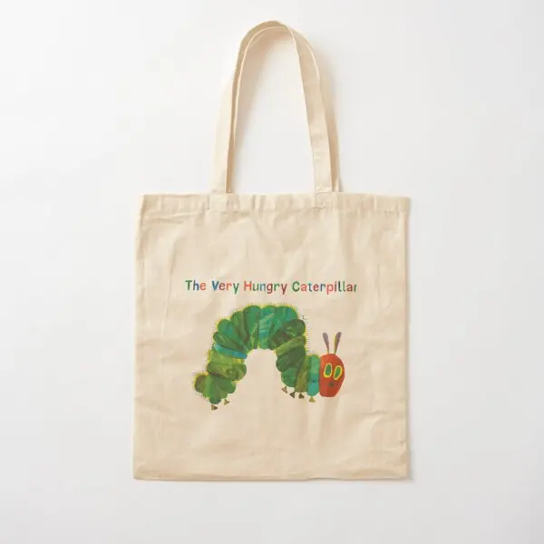 O claterpillar muito com fome eric carle c bolsa de lona moda casual bolsa de viagem designer shopper mercearia unisex dobrável