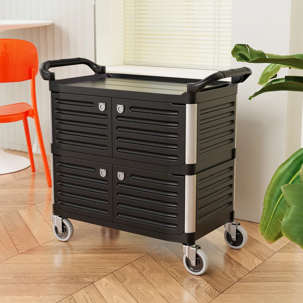 Three-story dining car, hotel tableware cart, restaurant bowl cart