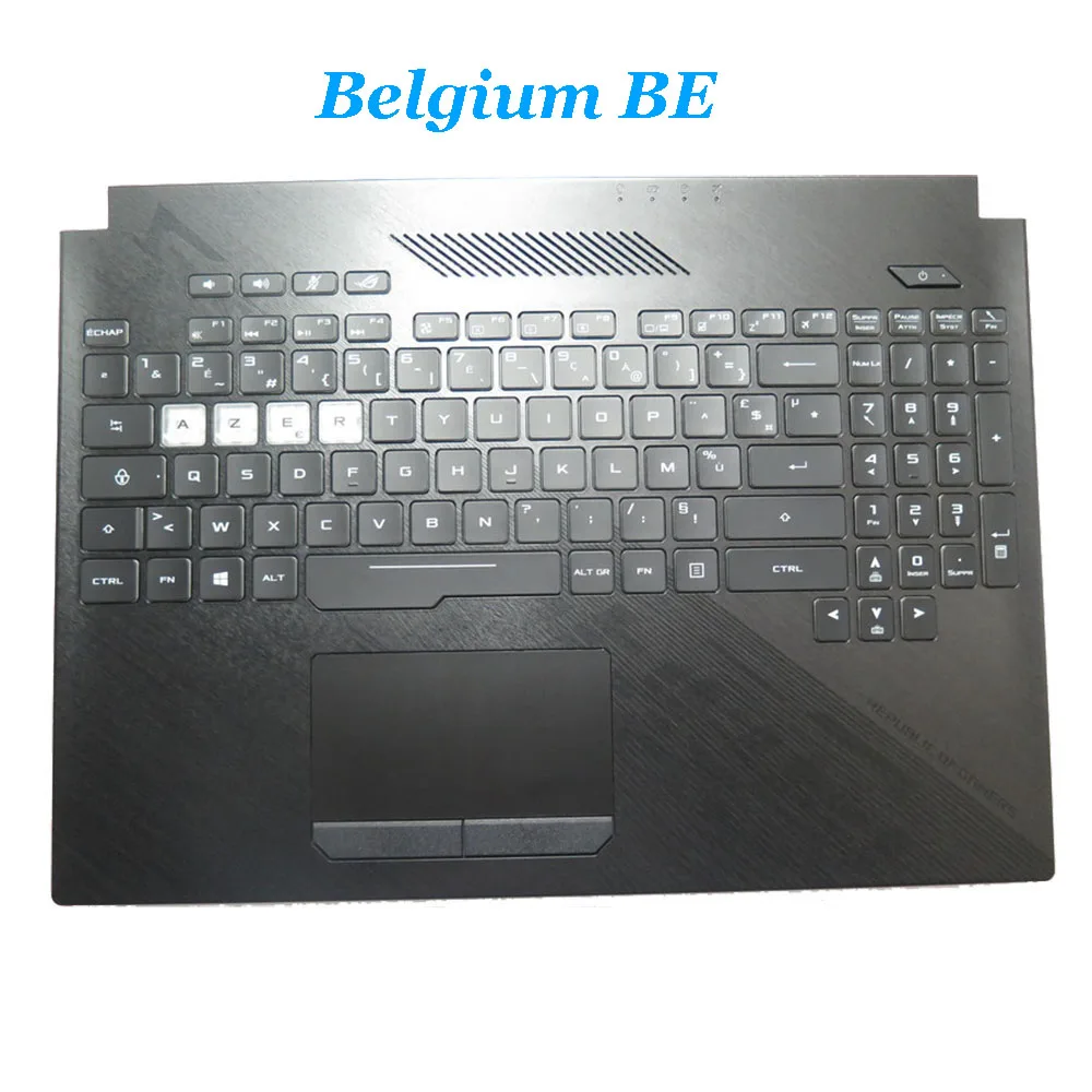 Laptop Tempat Berteduh & Keyboard untuk ASUS ROG Strix SCAR II GL504GM GL504GV Casing Atas Hitam Keyboard Lampu Latar RGB SP\BE\FR
