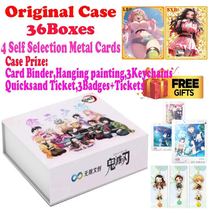 2024 Newest Case Wholesale Wuxian Demon Slayer Card Shinobu Japanese Anime Trading Mitsuri Tanjiro CCG TCG Hobbies Gift