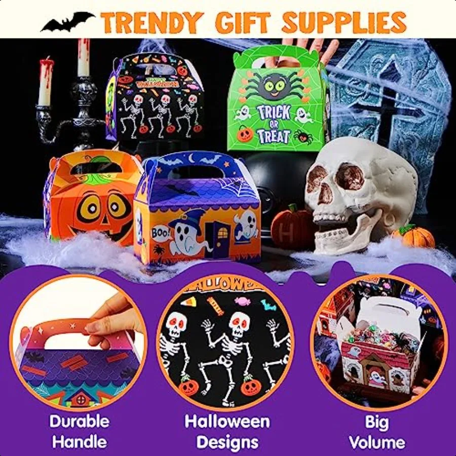 36 PCS Halloween Treat Boxes Candy Boxes Trick or Treat Cardboard s Goodie Bags for Halloween Party Favor plies Classroom Excha