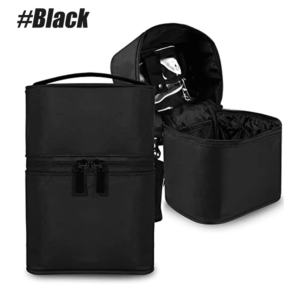 1 Stück tragbare Make-up-Tasche für Damen, Reise-Kosmetiktasche mit großem Fassungsvermögen und Griff, Organizer-Aufbewahrungstasche mit mehreren Fächern – Detail 7