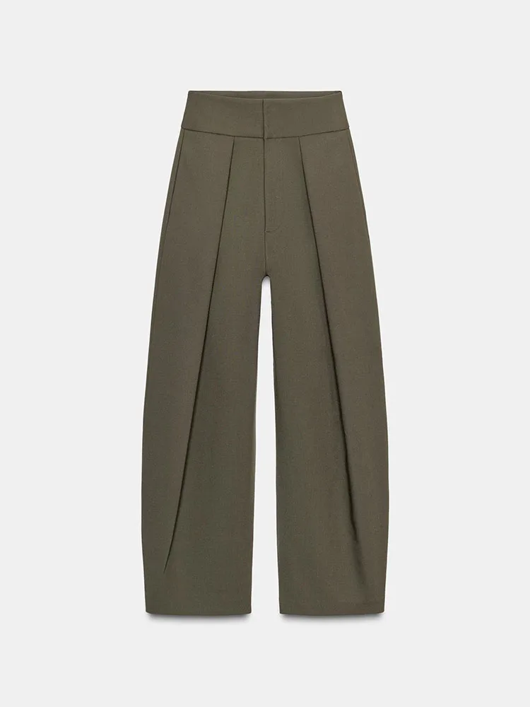 Sweet Faion High Waist Pleated Balloon Pants New Arrival Winter 2025 Women's Clothing Ethnic Stage Costume Trousers