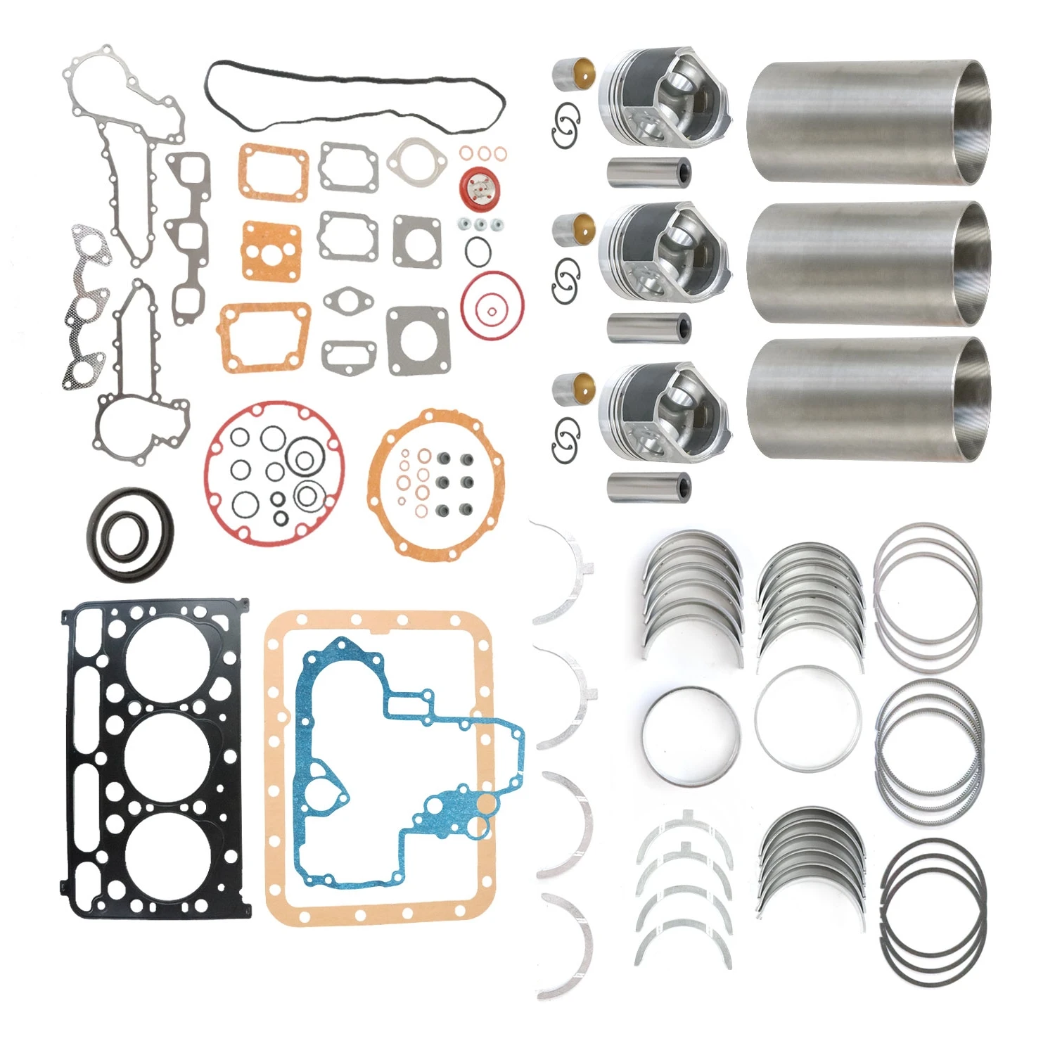 D1503 Engine Overhaul Rebuild Kit Fits For Kubota D1503 D1503LA L2900 L3000 L3010 L3130 KX91-3 U35 R420 R420S Engine Tractor