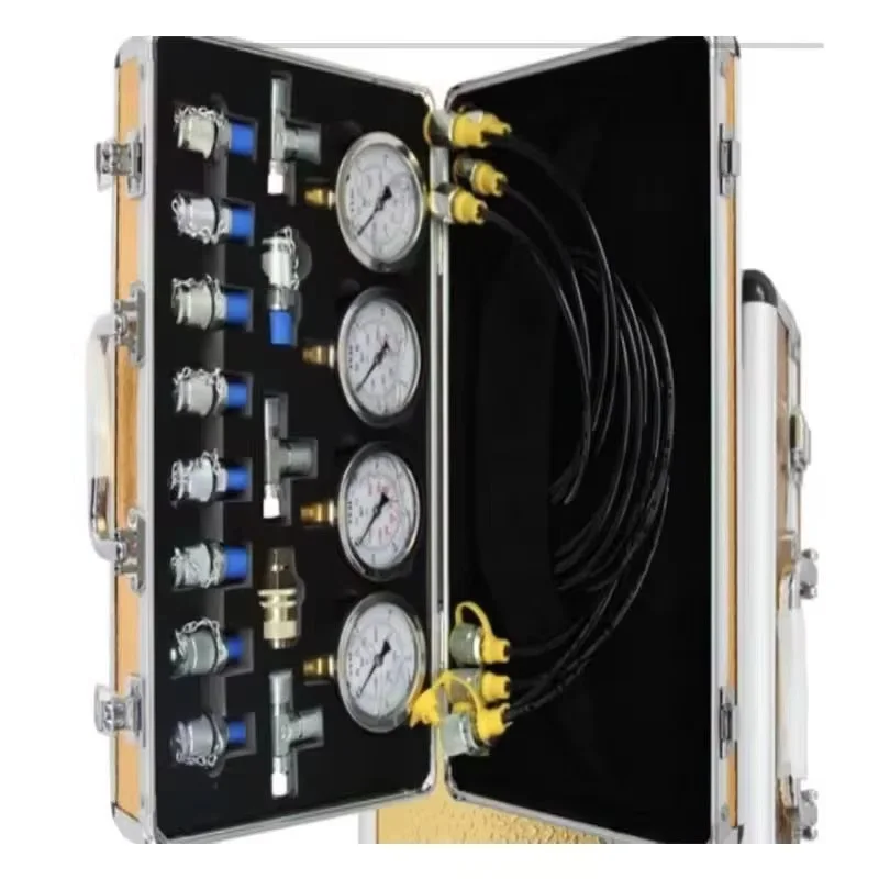 081 Hydraulic Pressure Gauge Test Kit Professional Hydraulic Measuring Tool Box for Machinery