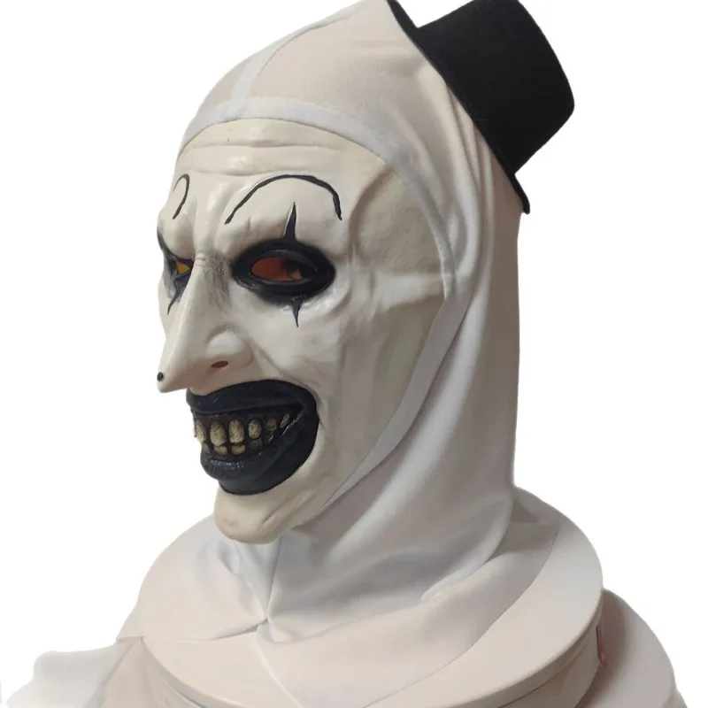Hot-selling Black Terrifying Clown Mask Latex Headgear for Halloween Horrorcosplay Mask