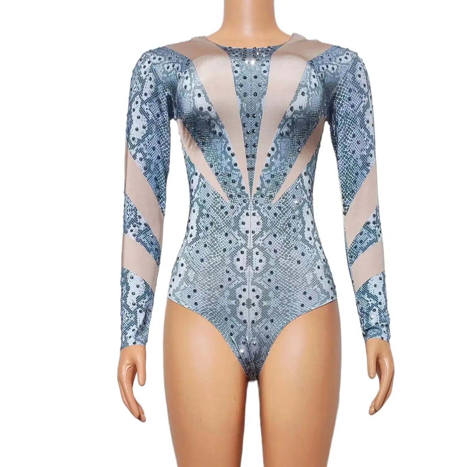 

Spandex Leotard Ballet Stage Performance Dance Costume Pole Dance Bodysuit Clothing Dance Training Clothing Long Sleeved Huapi