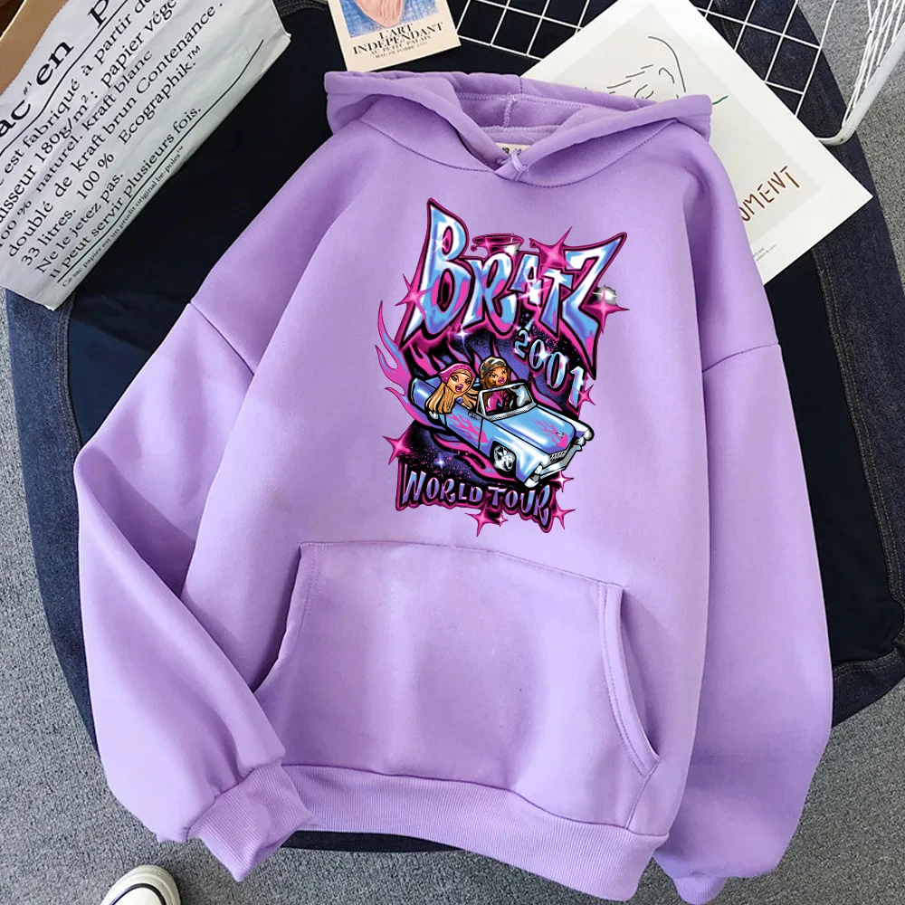 Bratz Hoodies Women Harajuku Fashion Cartoon Hooded Shirt Kawaii Casual Overfit Hoodie Y2k New in Hoodies & Sweatshirts Winter