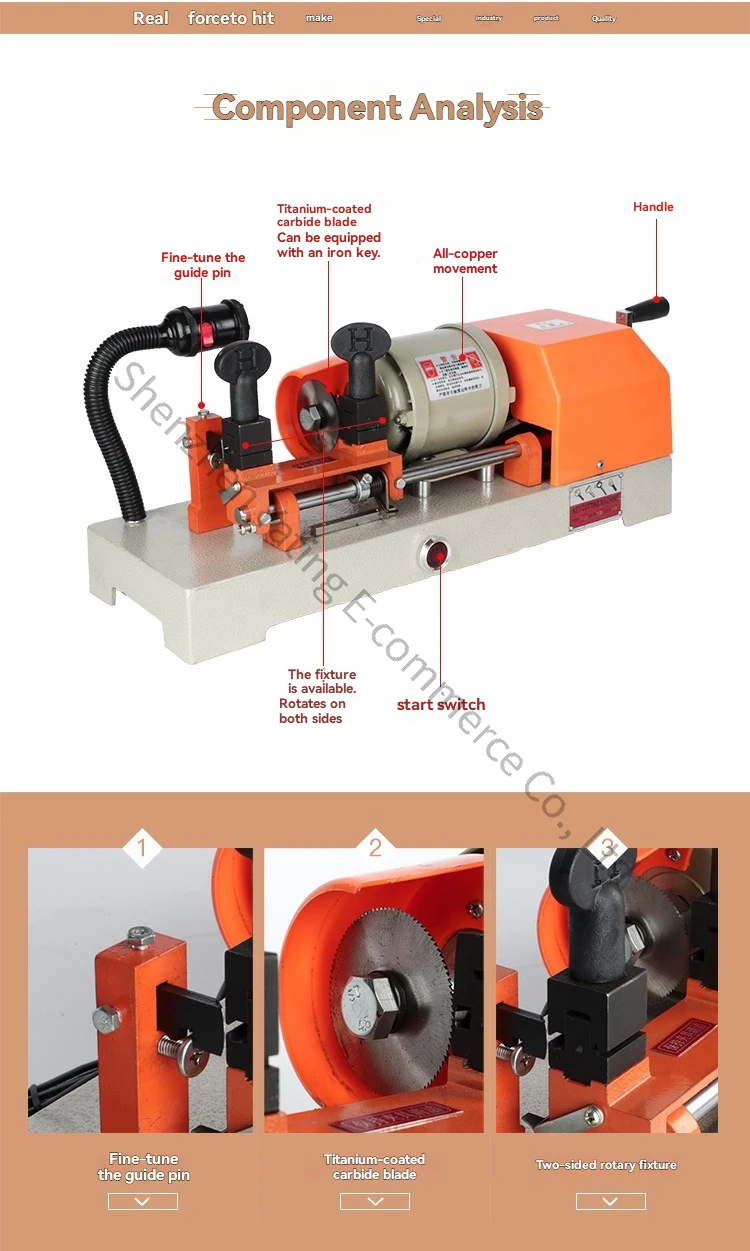 TH-2A Key Duplicator Machine Key Cutter Tool Cutting Duplicate Equipment House Door Car Locksmith Tools for Hardware Stores