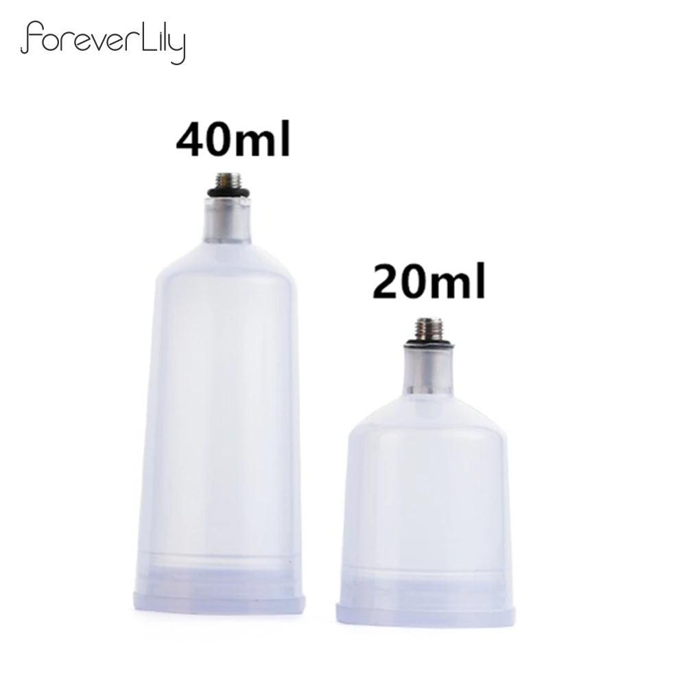 20ML 40ML plastikowa puszka wody zbiornik wody kubek do sprężarki powietrza aerograf pistolet natryskowy akcesoria wymienne