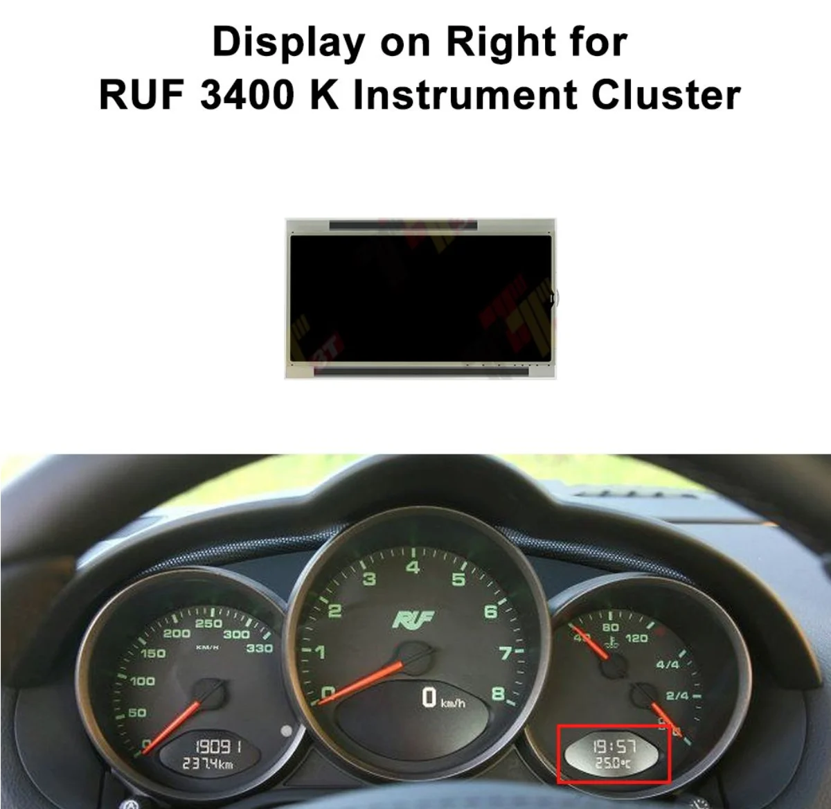 Armaturenbrett-LCD-Display für Porsche 911 997 Carrera/GT2/GT3/Turbo/Targa, 987 Cayman, Boxster Tachometer Instrumentencluster – Detail 10