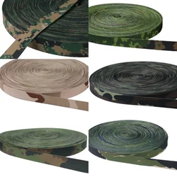 2.5cm Width Tricolor Desert TAZ New Swiss Fin Oak MARPAT Tiger Camouflage Webbing Reddown Snow Flecktarn Non-elastic Strap Belt