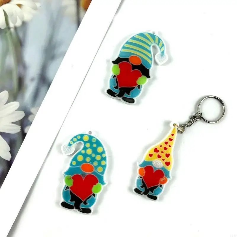 91AF Resin Casting Silicone Mold Santa Keychain Pendant Jewelry Mould DIY