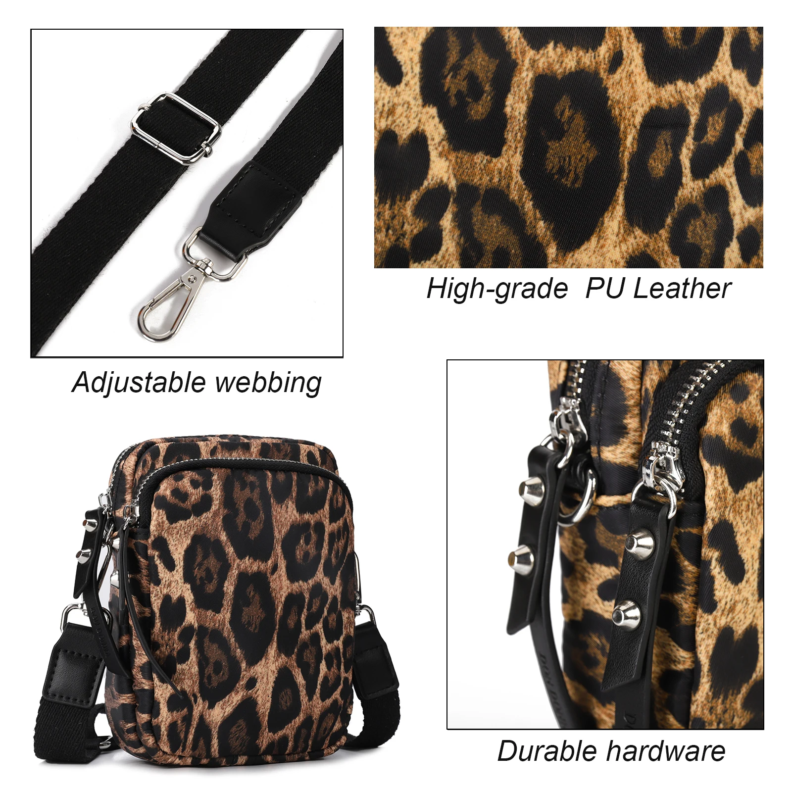 New fashion leopard print shoulder bag casual ladies crossbody bag