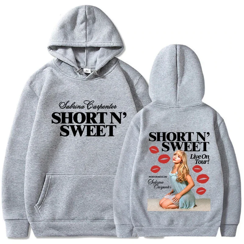 Sweatshirt Sabrina Carpenter Short N Sweet Live on Tour 2024 Hoodie Fashion Unisex Harajuku Hip Hop Hoodies Vintage Pullovers