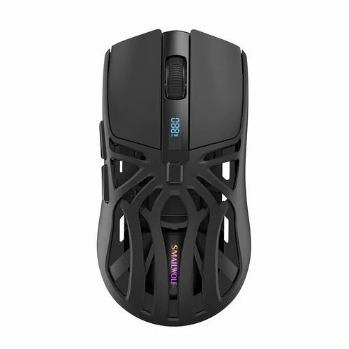 Imagen 2 del producto Ratón inalámbrico ergonómico para juegos SmailWolf RS8, modo triple con diseño hueco ultraligero, 1000 Hz y duración de batería extendida