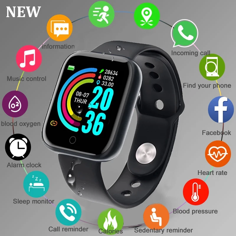 Mens' Digital Watch Sport Healthy Monitoring Smart Watch Women Watches Electronic LED Male Wrist Watch Clock relojes para hombre