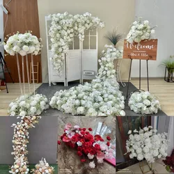 Customized Artificial Flowers for Wedding Decoration, Flower Row, Table Centerpiece, Flower Ball, Floral Arch Arrangement