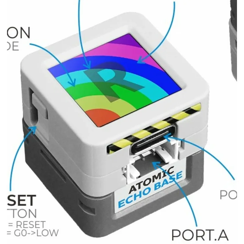AI Chatbot Kit with Voice Interaction Atoms3r Base Kit 8MB Flash & PSRAM, Ready-to-Use Development Kit for IoT Projects