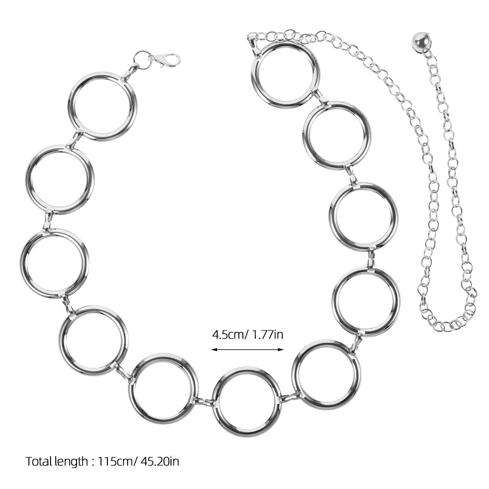 

Metal Waist for Women Big Circle Belt Chains Belly Chain Jewelry For Women Chains Belly Chain Jewelry Silver Fashion Accessories
