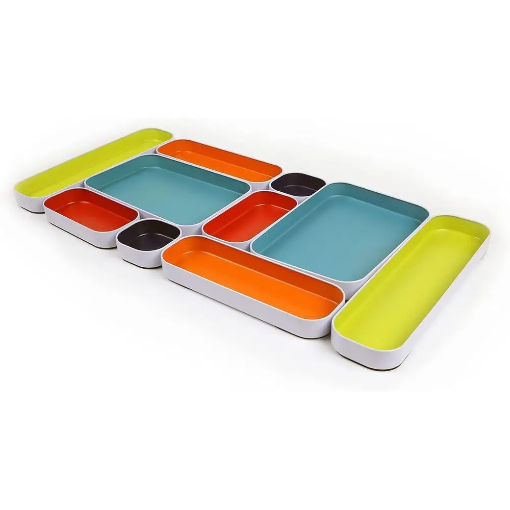 

10-Piece Metal Organizer Set for Desk, Kitchen, and Bathroom - Ideal for Makeup, Stationery, and Utensils (1 Inch, Assorted Colo