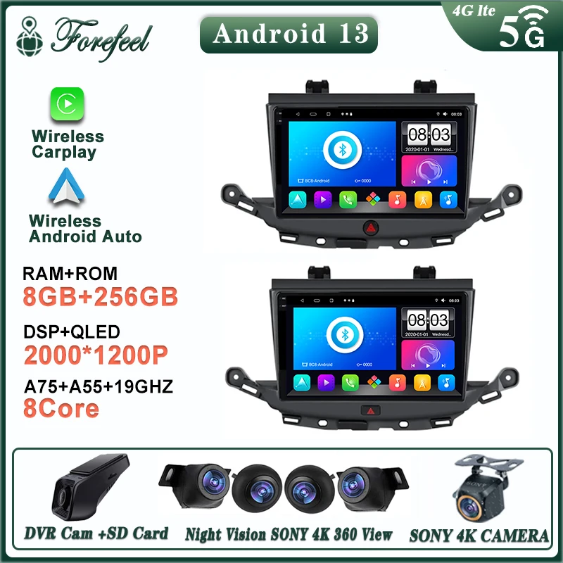 

Android 13 for Opel Astra K 2016 2017 - 2020 for Buick VERANO Multimedia Car Lettore Player Autoradio GPS Navigation GPS Radio