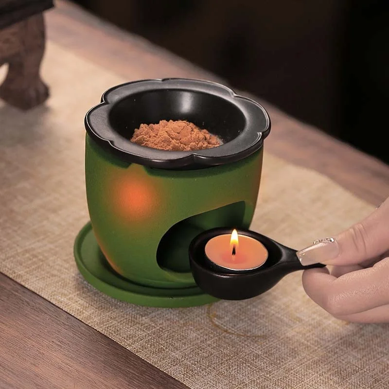 Incense Holder Ceramic Heat Insulation Incense For Candle Powder Essential Oil Agarwood Sandalwood Home Aromatherapy Decor Use