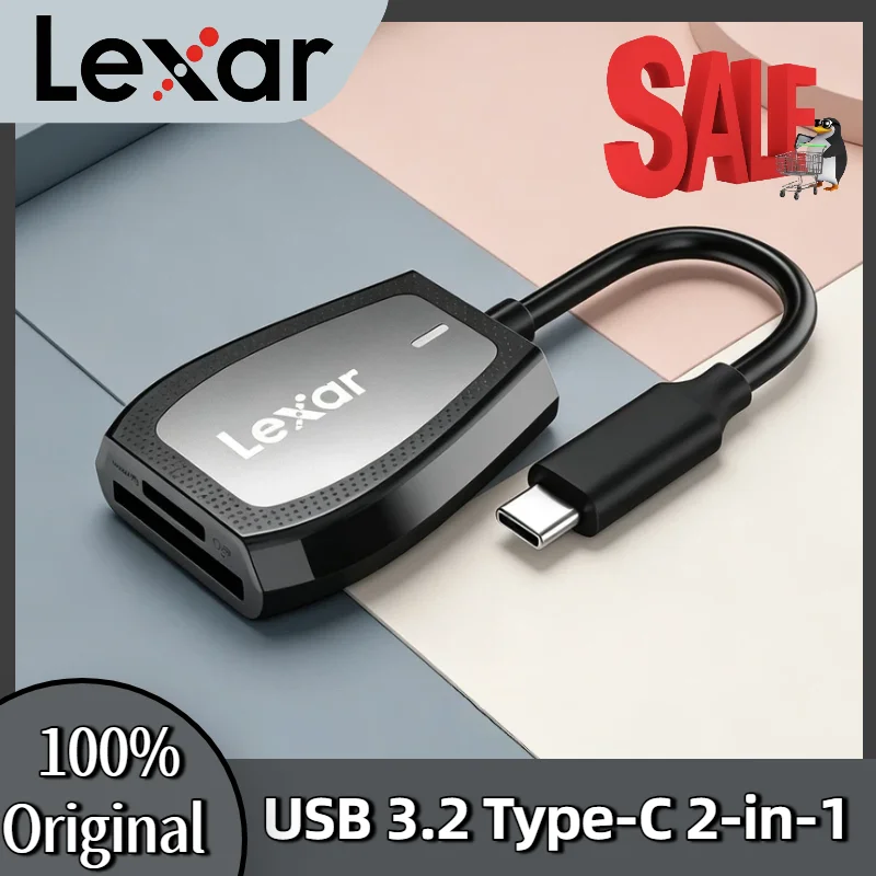 Original Lexar Professional USB C Dual Slot Card Reader 312MB s Transfer Speed for SD microSD UHS II Backward Compatible UHS I