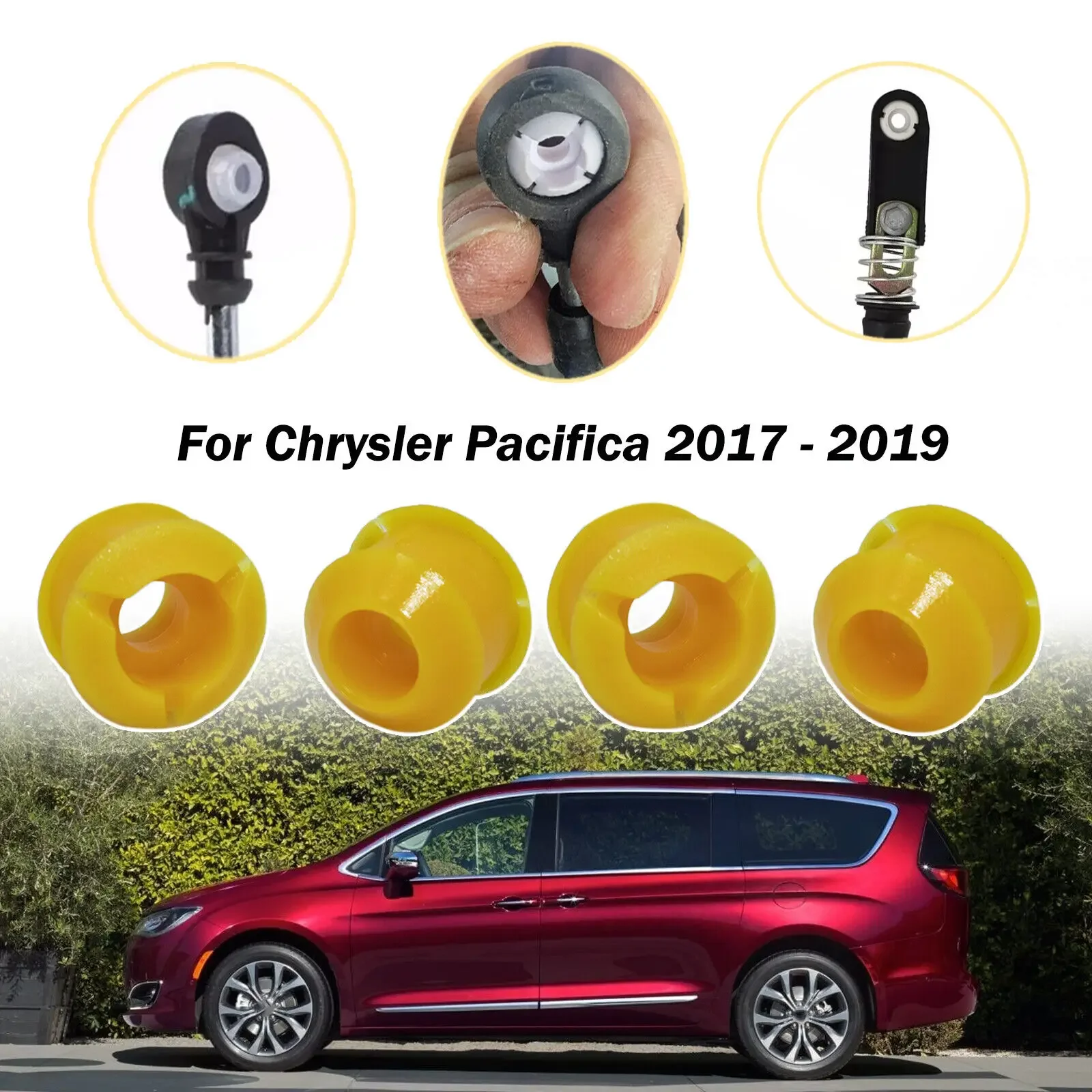 

4pcs for Chrysler Pacifica Shift Cable Bushing Kit 2017-2019 Shifter Automatic Trans End Repair Kit Pivot Grommet Replace Parts