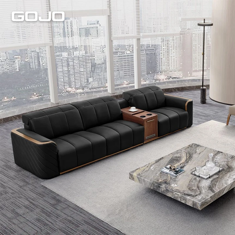 

Modern Luxury Modular Living Room Furniture Genuine Leather Combination Sofa Set for Hotels and Office