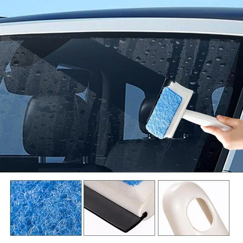 Glass Cleaning Wipe Multi-Functional Oil Film Cleaning Brush Compact Windshield Cleaning Tool Efficient Cleaning Wipe For