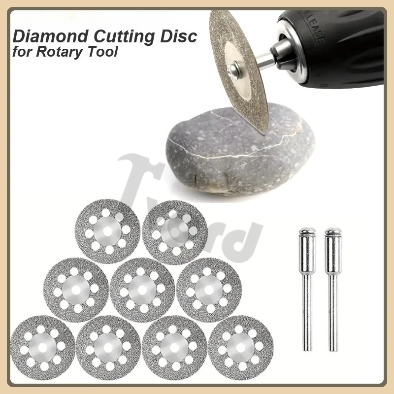 

Diamond Cutting Disc Wheels Circular Saw Blade CutOff Rotary Tool Disk Mini Drill Mandrel Wood Stone Plastic Glass Sharp Cutter