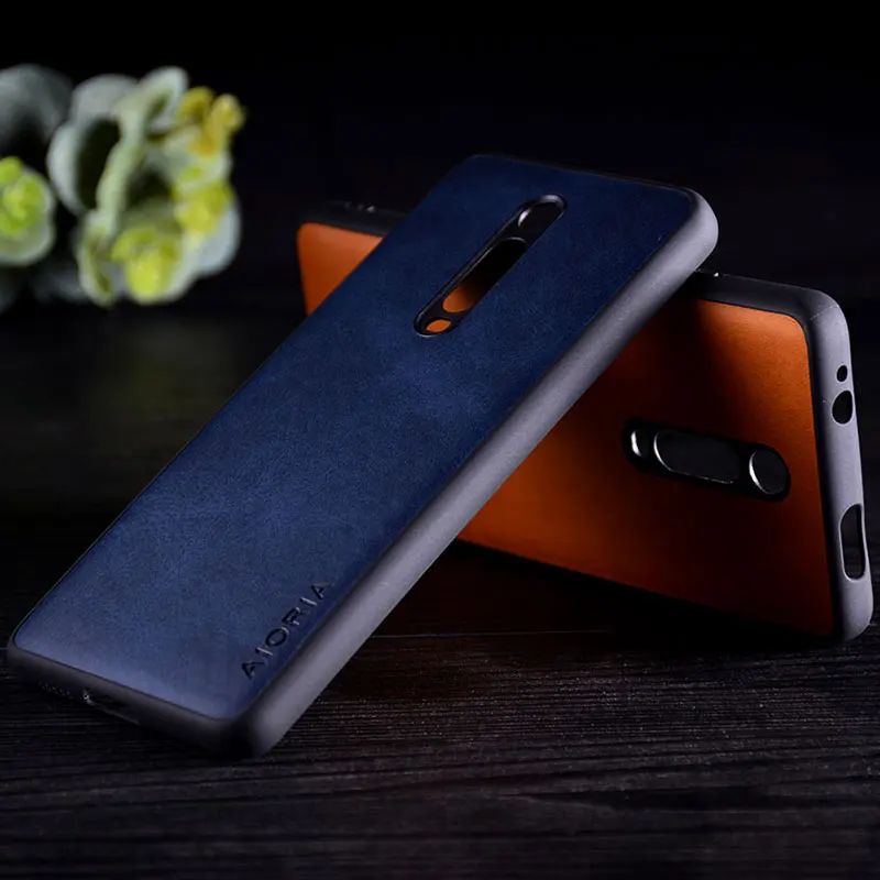 غلاف جلدي عتيق فاخر لهاتف Xiaomi Mi 9T ، جراب هاتف TPU PC لهاتف xiaomi mi 9t pro