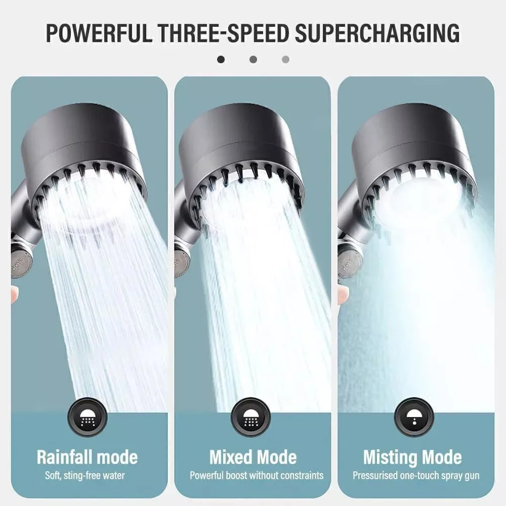 Upgraded 3 Modes High Pressure Shower Head Filiter Showers Massage Spa Handheld Showerhead Bathroom Accessories