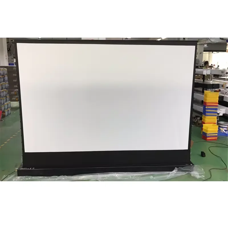 Floor Rising Screen 8K Support Black Diamond Coating ALR Electric Projection Screens Gain 1.3 Motorized Screen