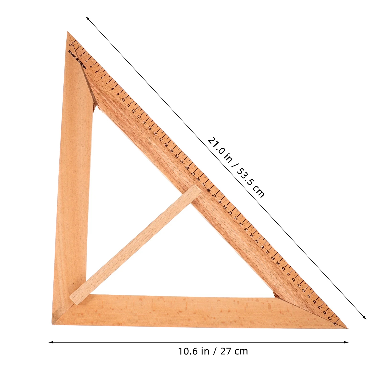 Ruler Protractor Sturdy Plastic Math Tool For Measuring Angles Drawing Shapes Classroom Use Teaching Triangle Ruler Math