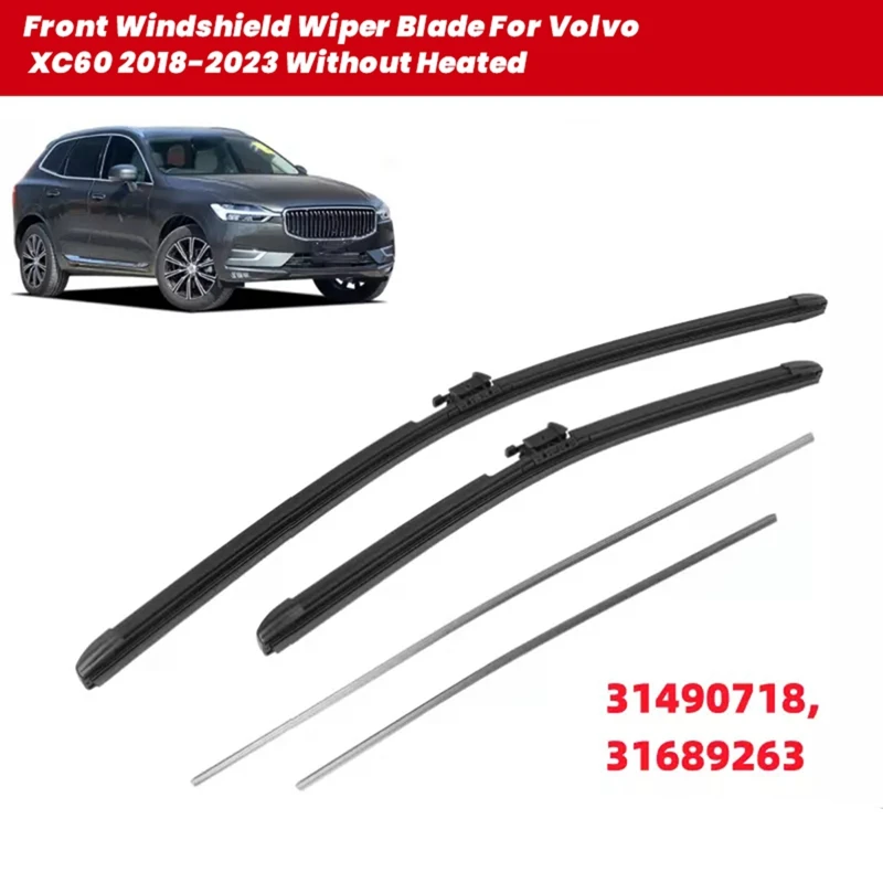 1Set Car Front Windshield Wiper Washer Blade Kit 31689263 31490718 For VOLVO XC60 2018-2020 Wiper Blade Protection Strip