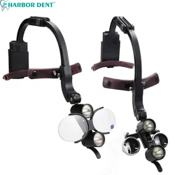 5W Dental LED Head Light Lamp 2.5X 3.5X Dentisit Surgical Headlight Magnification Binocular Loupes With 2 Filters