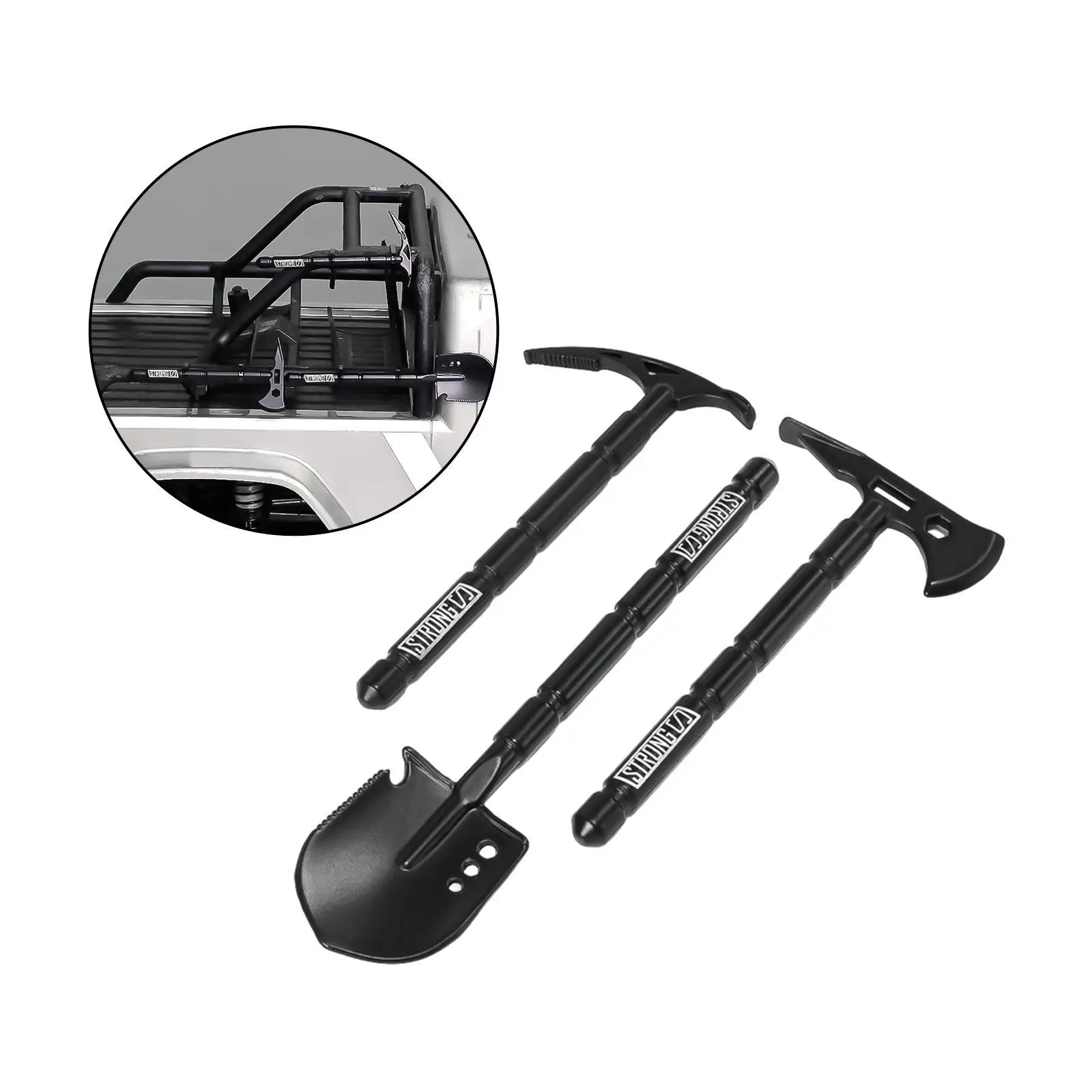 3-częściowy zestaw narzędzi metalowych do akcesoriów RC Crawler Scale do modelu 1:8 1:10