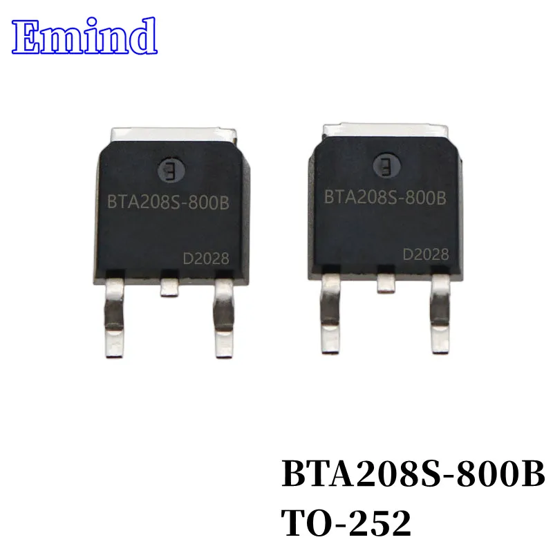 

50/100/200/500/1000Pcs BTA208S-800B Triac 8A/800V TO-252 BTA208S SMD Thyristor Large Chip