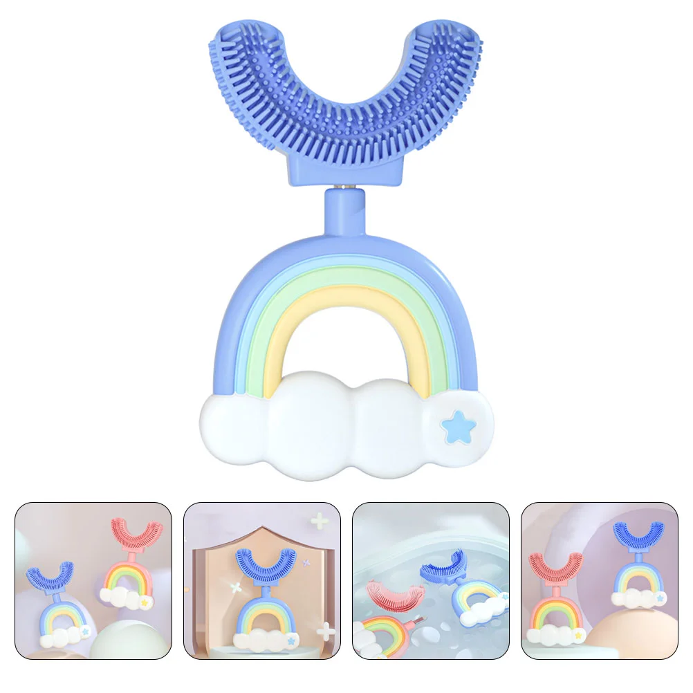 

U-shaped Toothbrush Practical Manual for Kids Toothbrushes Silicone Children Teeth Cloud-shaped Lovely