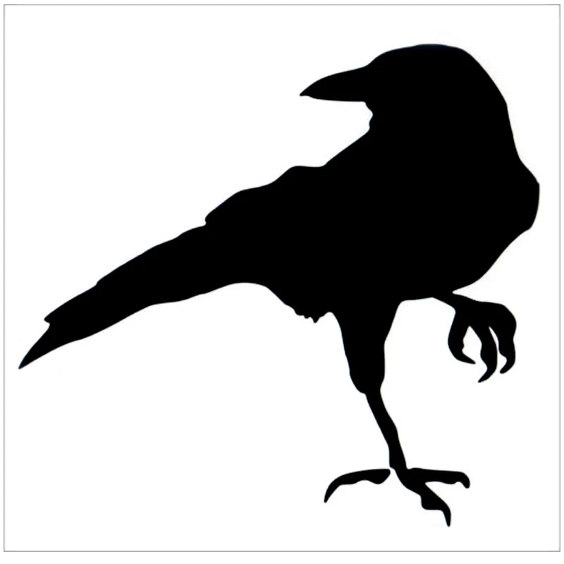 1 PCS 16x14.8CM Raven Creative Vinyl Car Sticker Decor Decal Black/Silver Car-styling Decorative Accessories