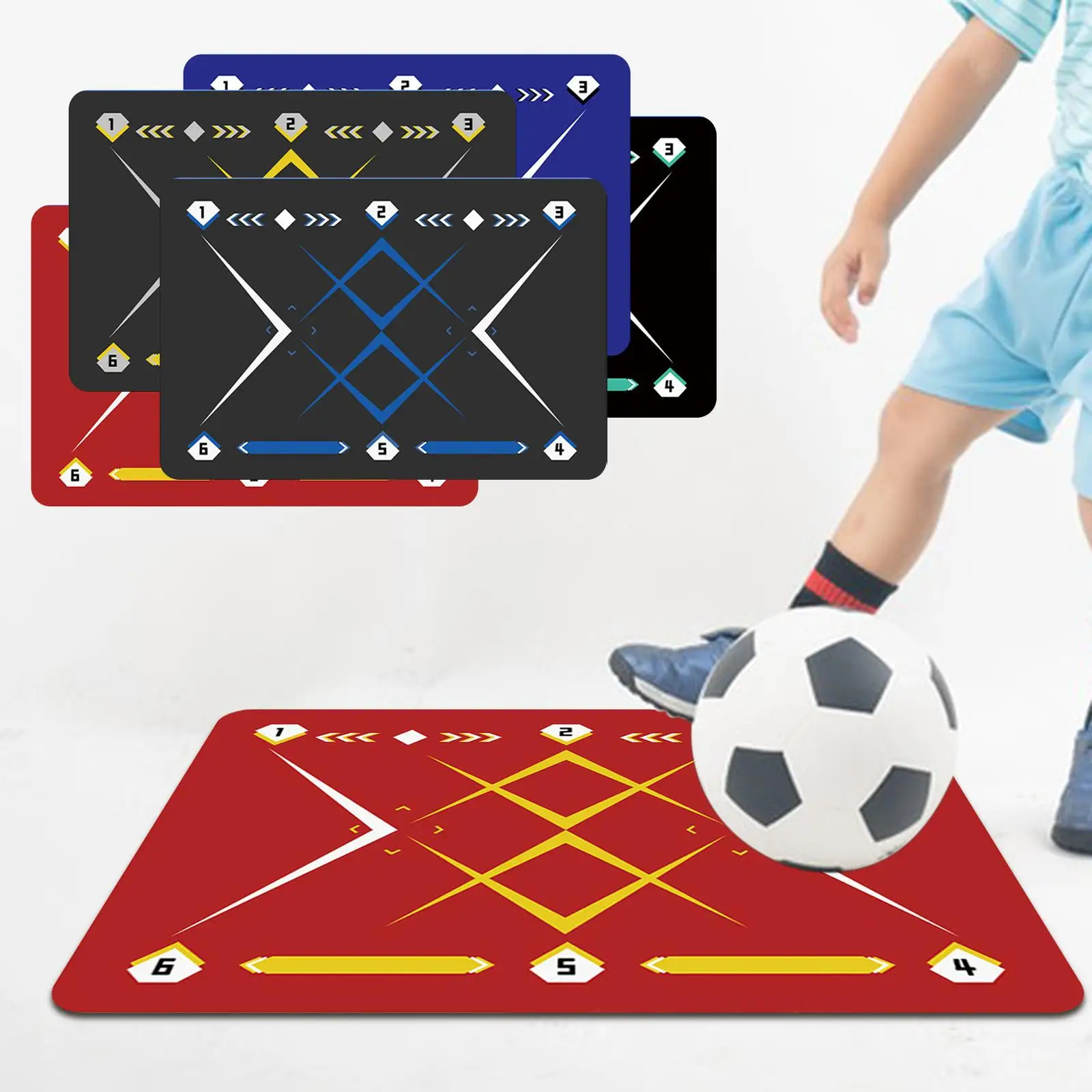 Football Footstep Training Mat Pad House Player Training Aid Dribble Training