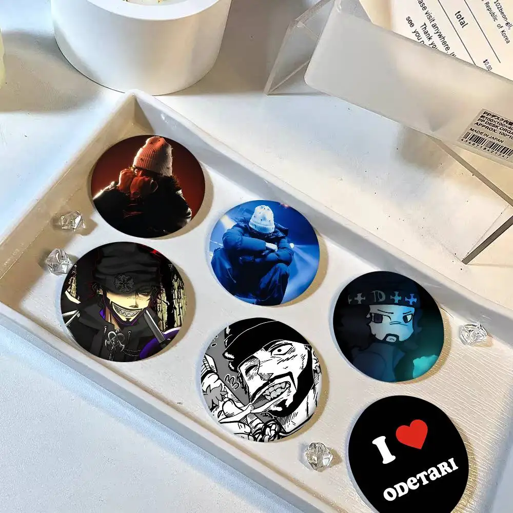 Rapper O-Odetari Round Badge Creative Brooch Clothing Backpack Accessories Lapel Pin