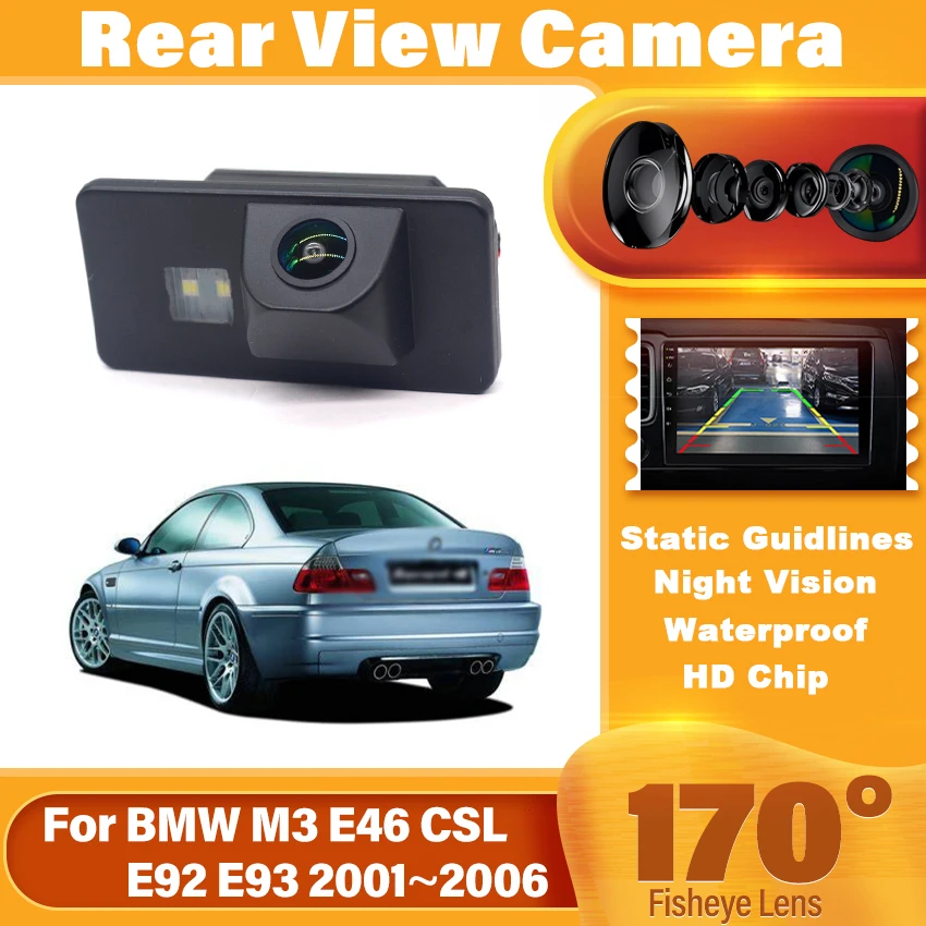 

Автомобильная беспроводная камера заднего вида для BMW M3 E46 CSL E92 E93 2001 2002 2003 2004 2005 2006 CCD Full HD Автомобильная камера заднего вида