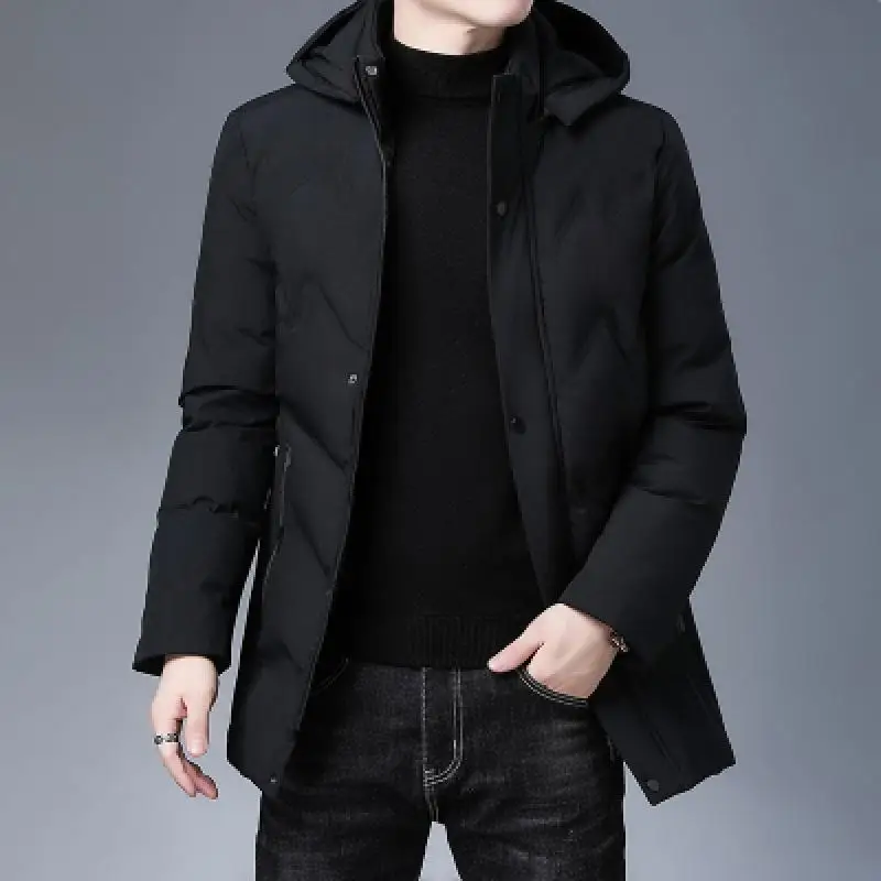 

Nice Winter Pop Men's Hooded Casual Parkas Thick Parkas Male Mens Clothing Casual Outwear Warm Man Parkas Brand
