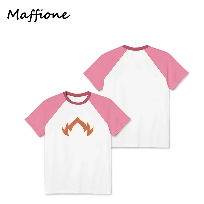 Amphibia Anne boonchua cosplay T-shirt costume women 3D printed short sleeve shirt girls sweet casual tops summer outfits